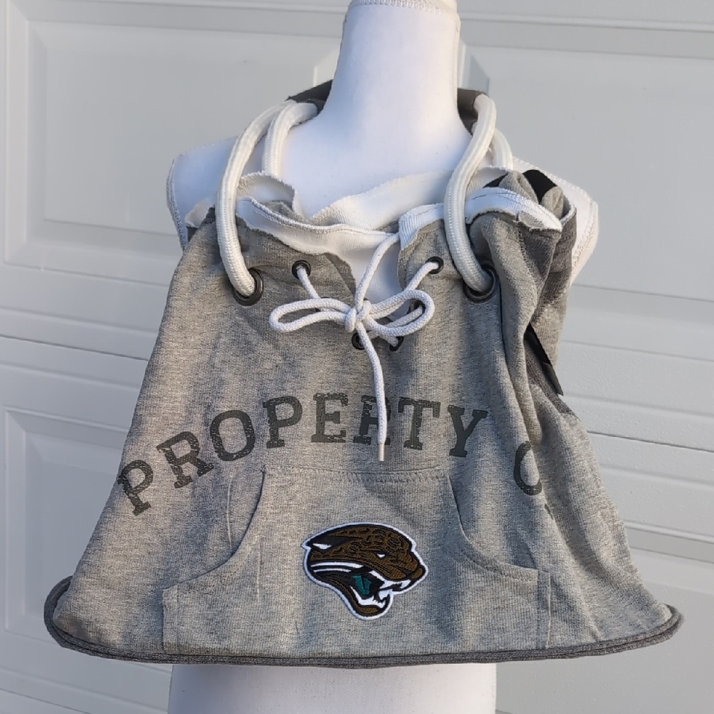 NFL Gray Hoodie Bag with Jacksonville Jaguars Football Sports Logo NWT